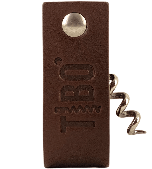 TIBO Original - Tire-bouchon de poche artisanal couleur cuir brun